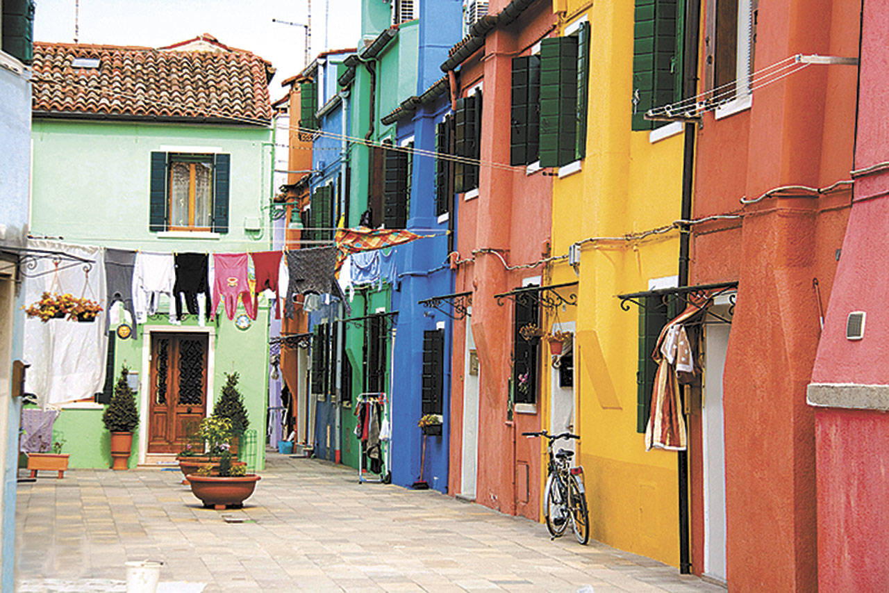 Erika Sheehan’s photo titled “Burano” is part of the World of Color travel photography exhibit at Gallery North in Edmonds.