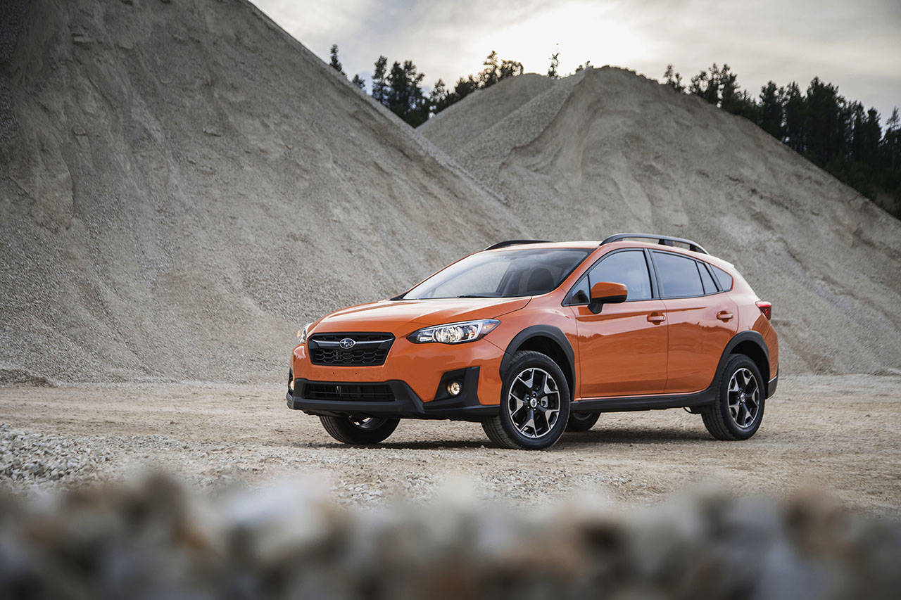 The Subaru Crosstrek compact SUV is all-new for 2018, built on the company’s global platform with increased rigidity providing a more sophisticated ride. (Manufacturer photo)