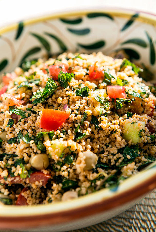 French actress Brigitte Bardot was the inspiration for this tabbouleh salad, made with fresh mint rather than parsley. (Andy Bronson / The Herald)