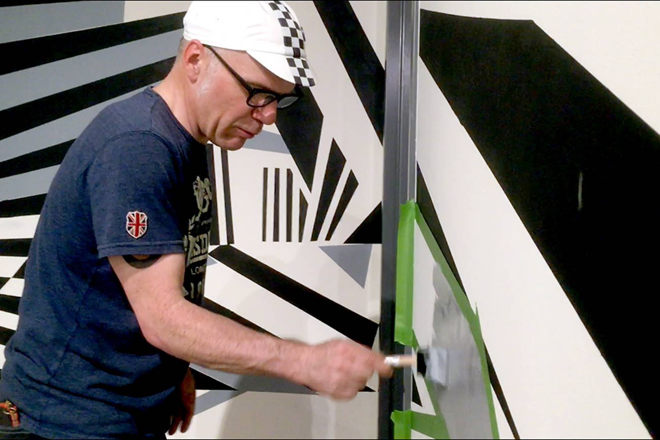 Artist’s mural inspired by British ‘dazzle ships’ of WWI