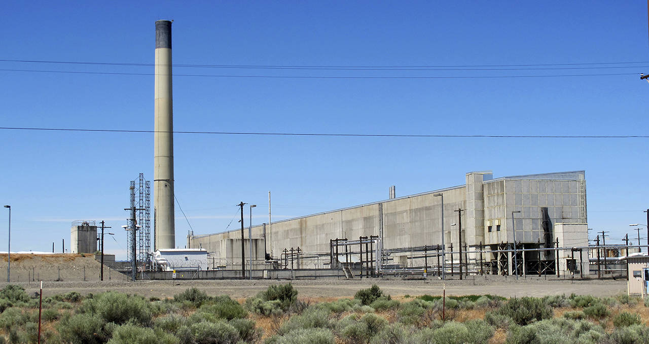 This May 13 photo shows a portion of the Plutonium Finishing Plant on the Hanford Nuclear Reservation near Richland. (AP Photo/Nicholas K. Geranios)