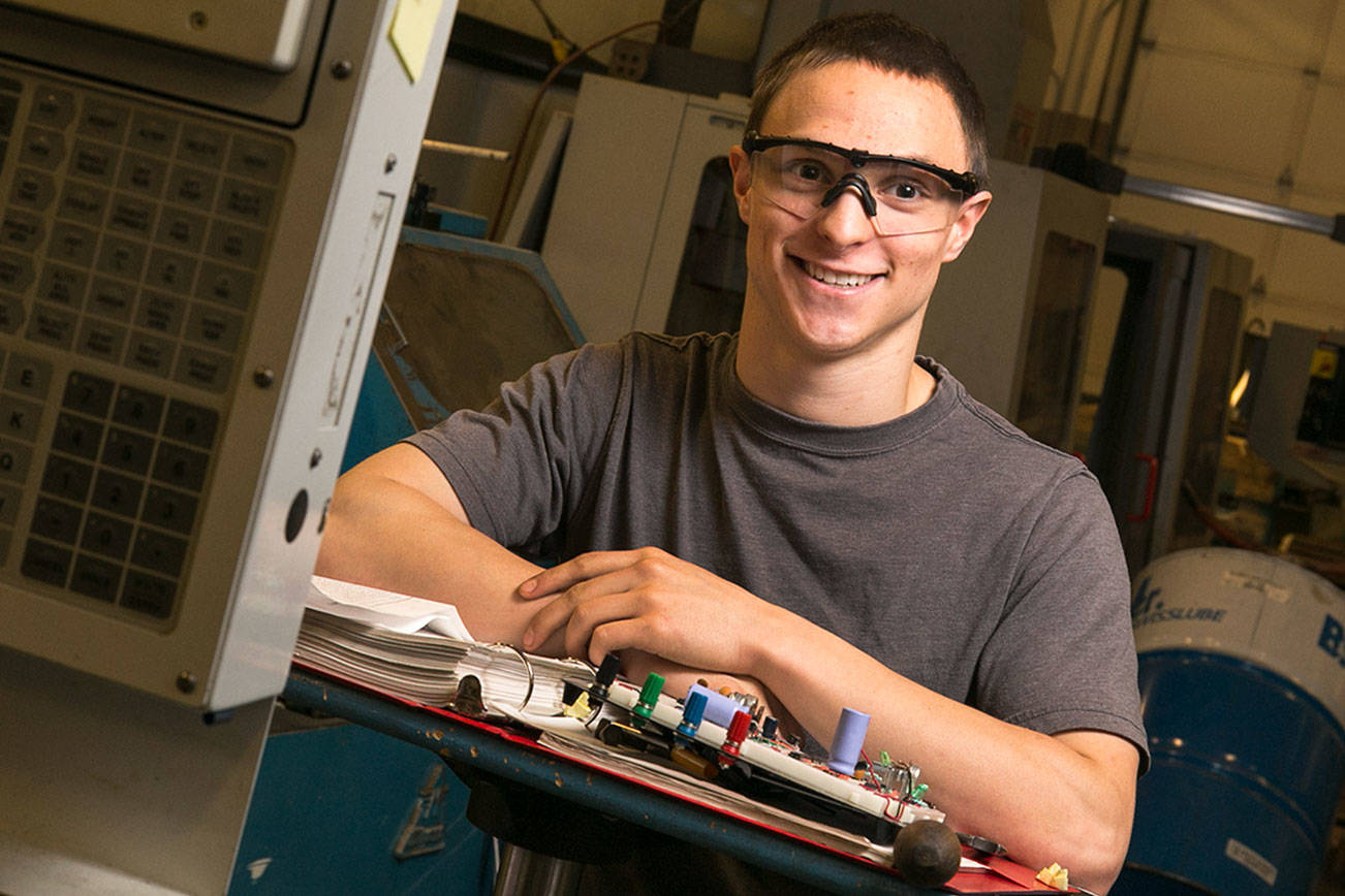 Robert Knight, a precision machining and electronics engineering student and senior at Sno-Isle Skills Center, is this week’s Super Kid. (Kevin Clark / The Herald)