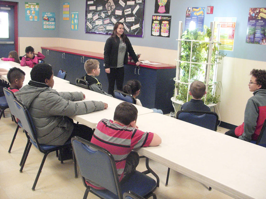 An indoor garden is under way at the Everett Boys & Girls Club, where young people are growing fruits and vegetables. (Everett Boys & Girls Club)
