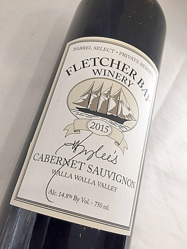 The Fletcher Bay Cabernet Sauvignon won best of class in the 2018 Cascadia International Wine Competition. (Photo by Andy Perdue/Great Northwest Wine)