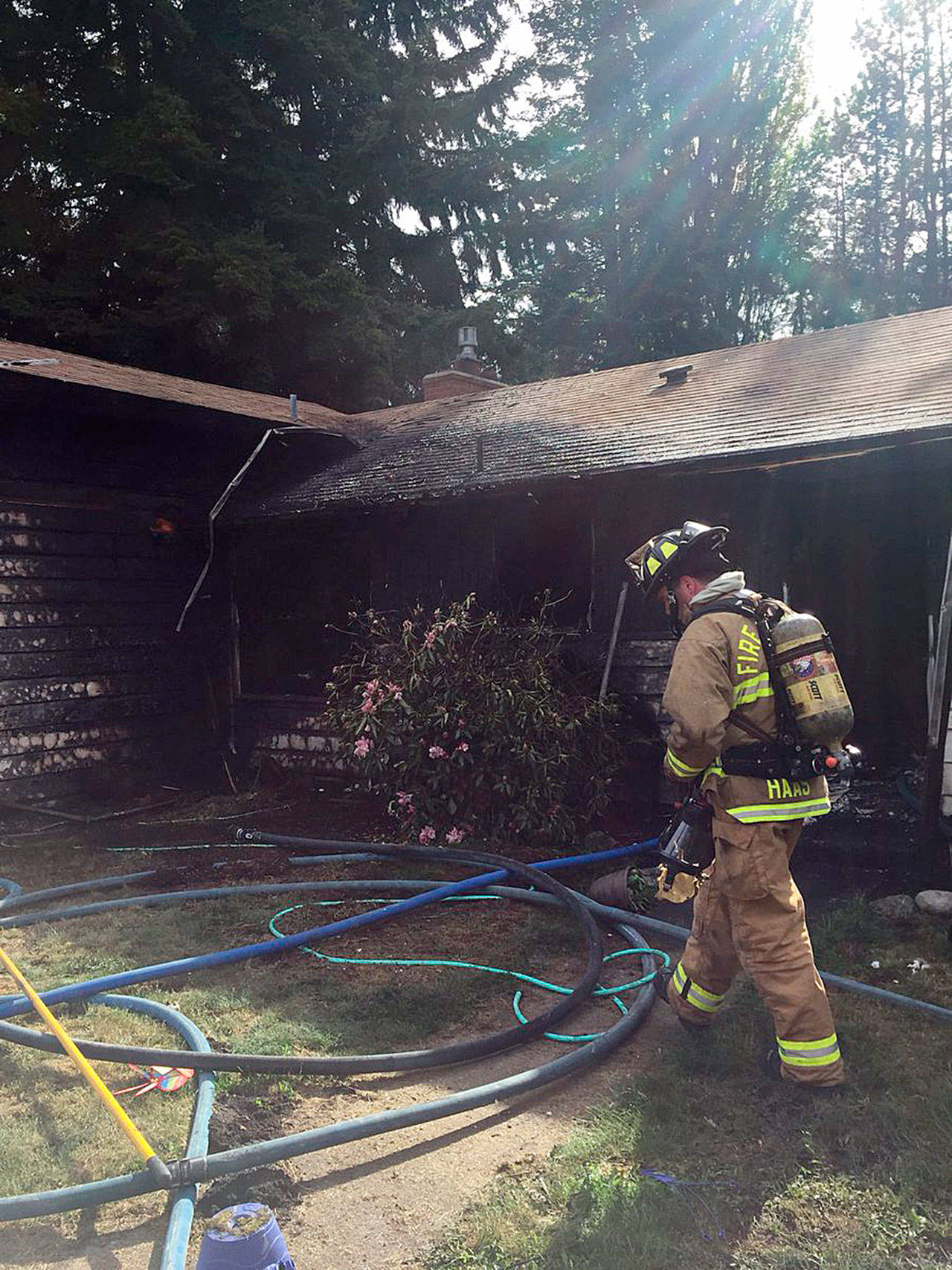 Heavy damage, but no injuries, were reported in a house fire Wednesday in the 22100 block of 92nd Avenue W in Edmonds. (South County Fire)