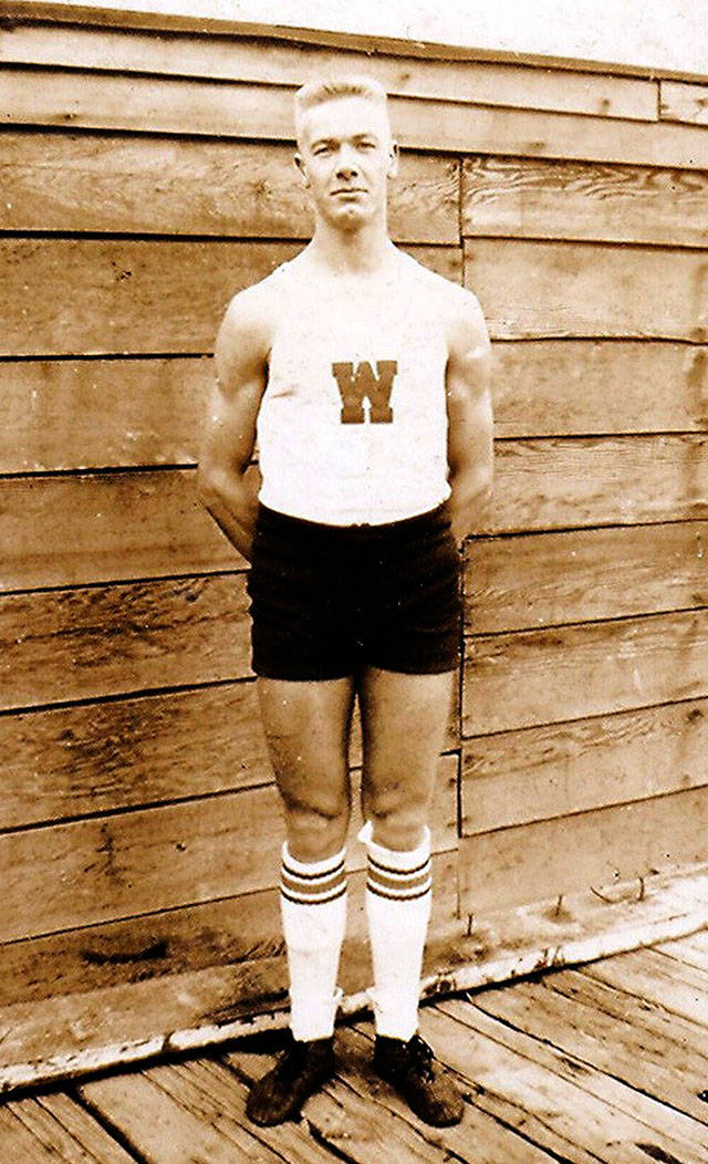 Joe Rantz in his University of Washington rowing uniform. (Courtesy of Jen Huffman)