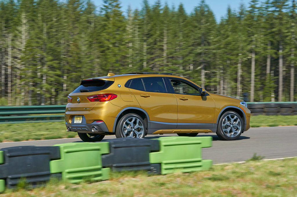 The 2018 BMW X2 xDrive28i, winner in the Premium SUV category at the NWAPA Outdoor Activity Vehicle of the Year competition. (Northwest Automotive Press Association photo)
