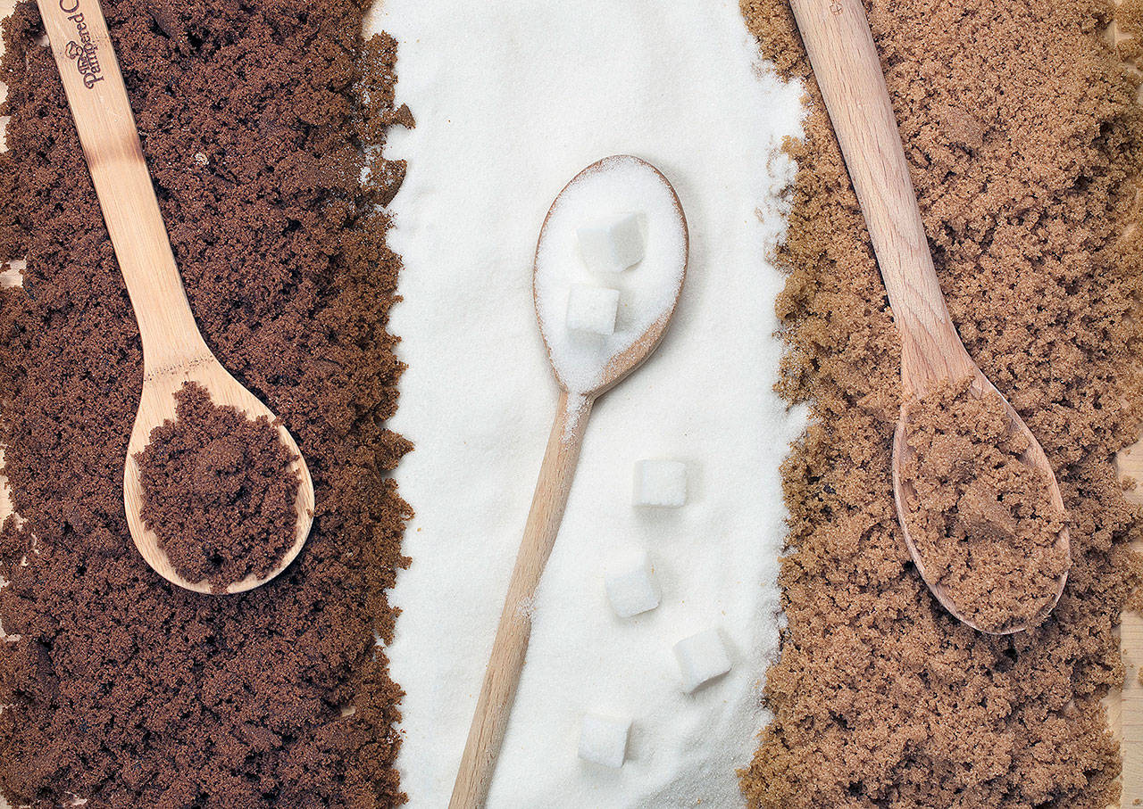 From left, muscovado sugar, granulated sugar and brown sugar. Do you know the difference between the three? (Tom Wallace/Minneapolis Star Tribune)