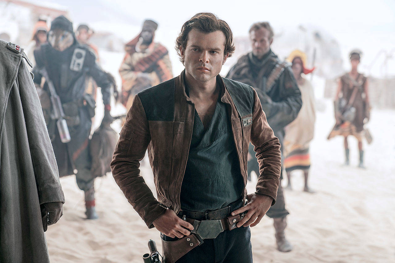 Alden Ehrenreich stars as the young Han Solo in “Solo: A Star Wars Story.” (Lucasfilm)