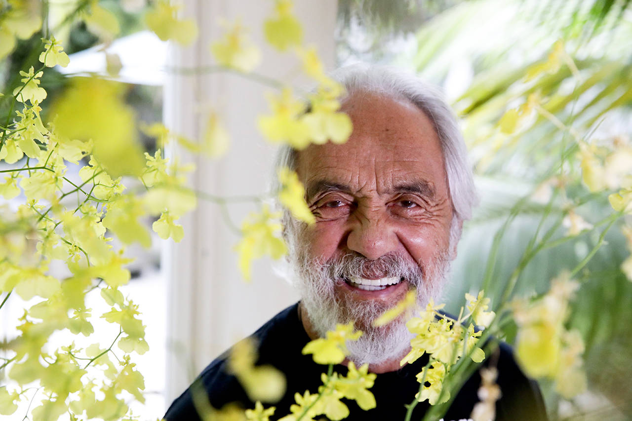 Tommy Chong poses for a picture at his home May 15 in Los Angeles. (AP Photo/Chris Carlson)