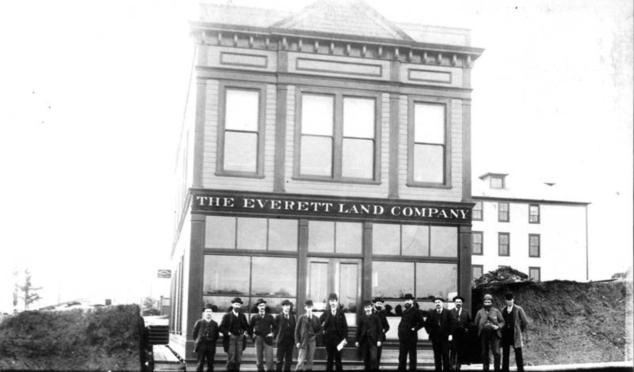 Everett Land Company Office, 1892, by King and Baskerville. (Everett Public Library archive)