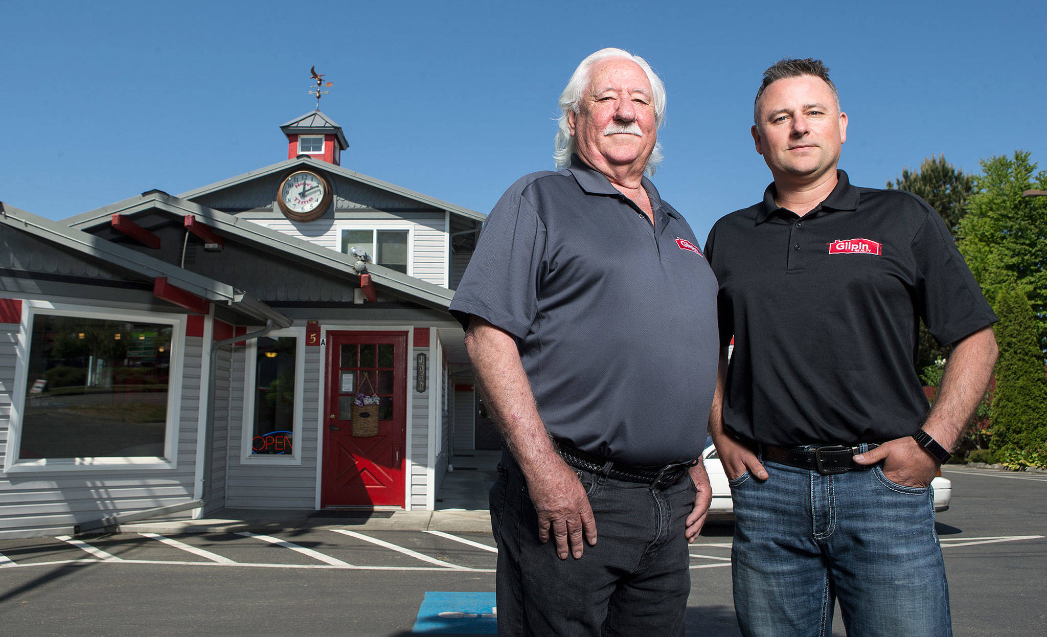 Jeff Gilpin, 70, and Gabe Gilpin, 42, are the second- and third-generation owners of Gilpin Realty, which was started by Jeff’s mother, the late Freda Gilpin, in 1968. (Andy Bronson / The Herald)