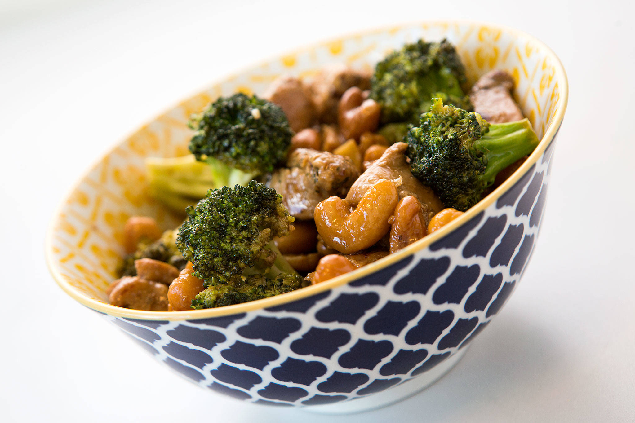 This cashew chicken recipe requires only one pan and about 30 minutes in the kitchen. (Andy Bronson / The Herald)