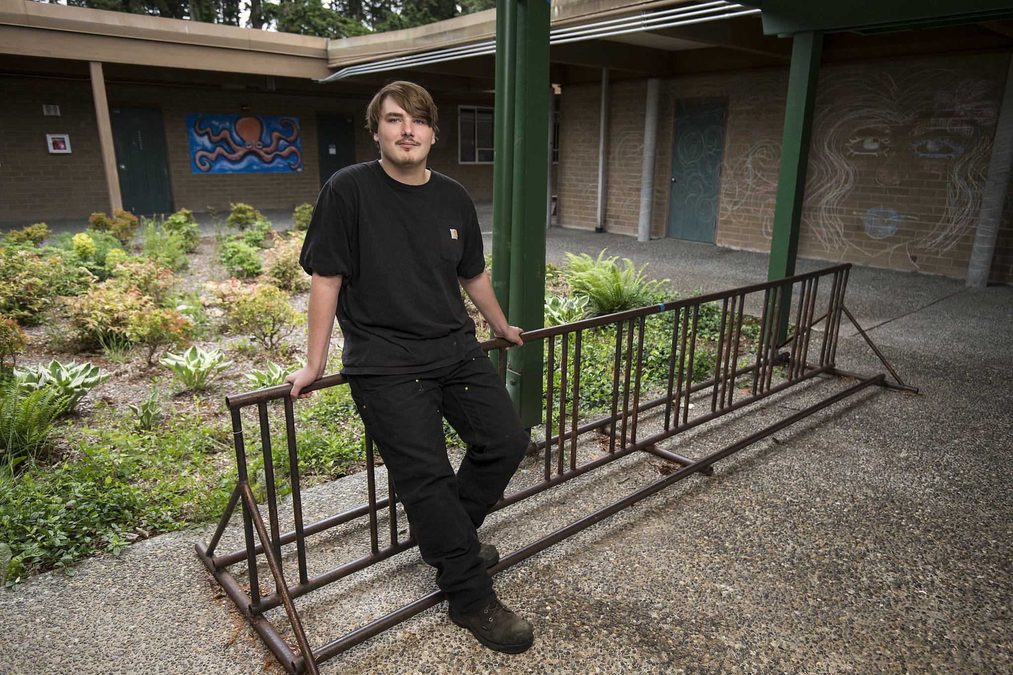 Andy Bronson / The Herald                                Scriber Lake senior Dakota Brown wants to pursue his interest in welding at Everett Community College in the fall.