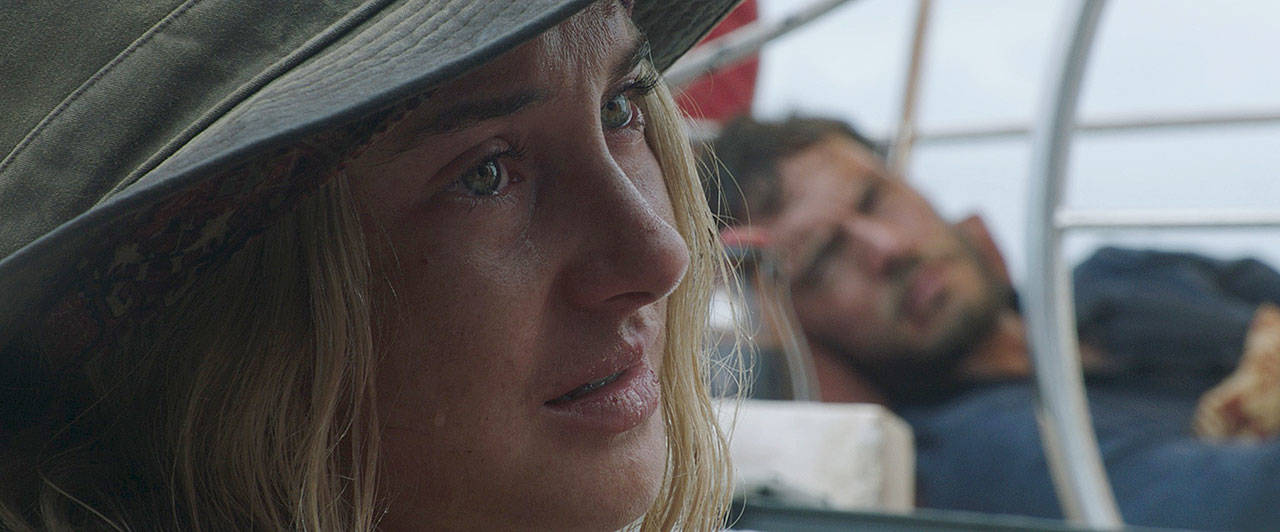 Shailene Woodley and Sam Claflin star in the film “Adrift.” (STXfilms)