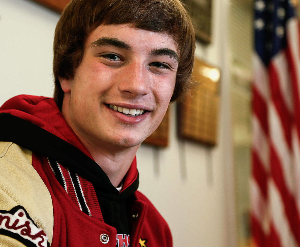 Snohomish High School 2014 graduate Ben Johnston was one of several Snohomish County graduates at the United States Naval Academy commencement ceremony May 25 in Annapolis, Maryland. He was pictured here as a Herald Super Kid. (Dan Bates / Herald file)
