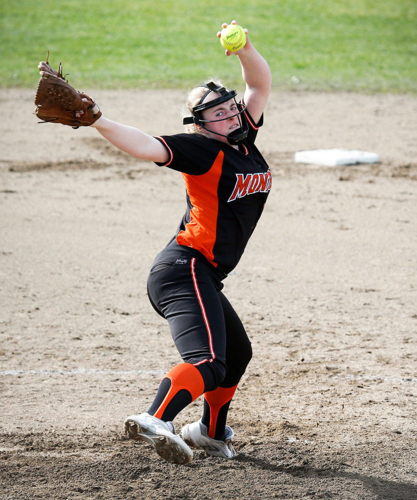 Monroe High School senior McKenzie Schulz is headed to the University of Washington next season. (Ian Terry / The Herald)
