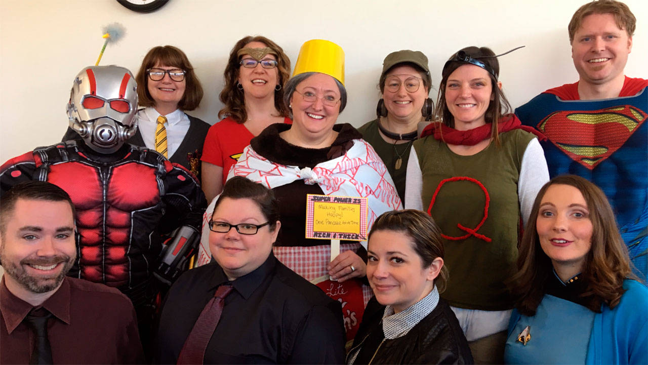 During the month of March, Snohomish County employees raised funds and collected food for their community in partnership with Volunteers of America. (Contributed photo)