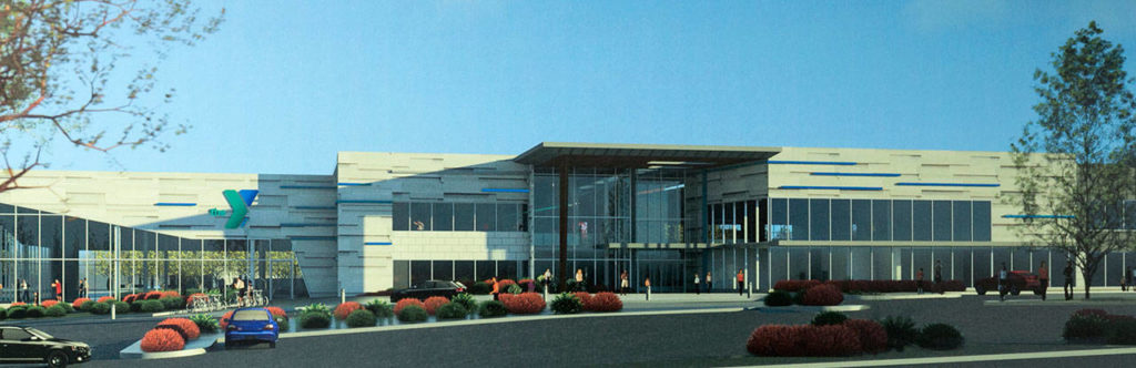 A rendering of the new 60,000 square-foot Everett Family YMCA, due to open in the fall of 2019. 
