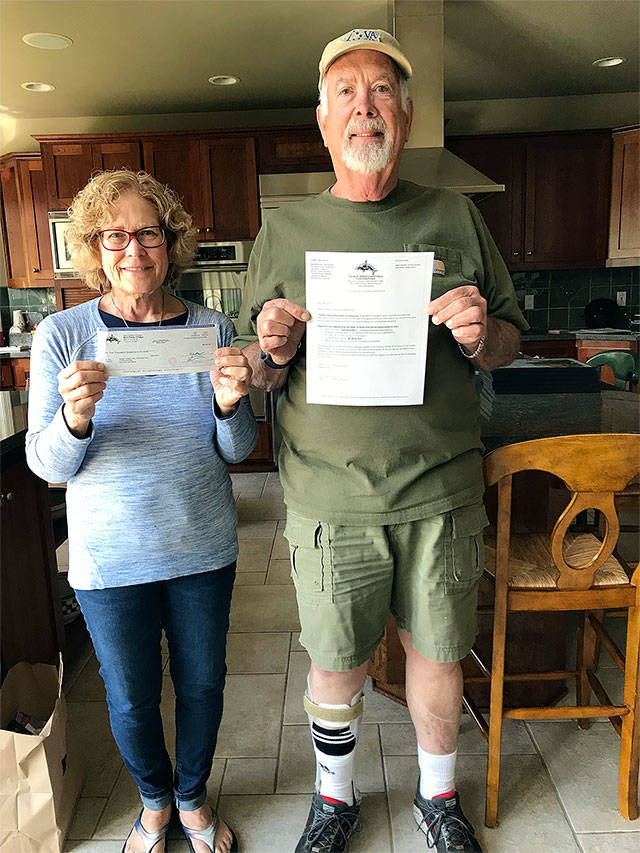 Gerry and Bonnie Gibson of Sultan received a $2,000 grant for their nonprofit, Gibby Home Fire Prevention, from the Tulalip Cares Charitable Fund. (Contributed photo)
