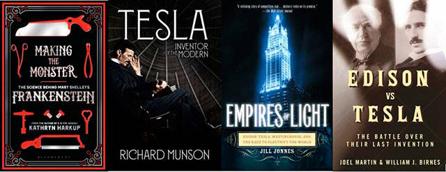 Some of the books to spark your interest in the wonder of electricity. (Everett Public Library image)