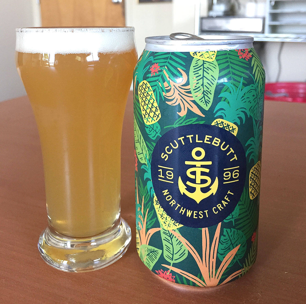 The Pineapple Hefeweizen is the second can release from Scuttlebutt Brewery in Everett. Its Tripel Seven was the first to be sold in 12-ounce cans. (Aaron Swaney)