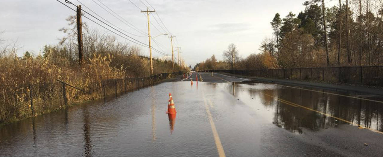 Flooding on 35th Avenue SE in Mill Creek has caused multiple closures within the past few years. (City of Mill Creek)