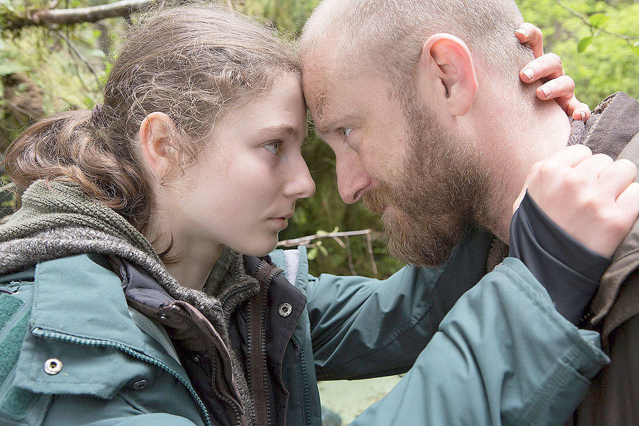 Will (Ben Foster) and his teenage daughter, Tom (Thomasin Harcourt McKenzie), live off the grid in “Leave No Trace.” (SIFF)