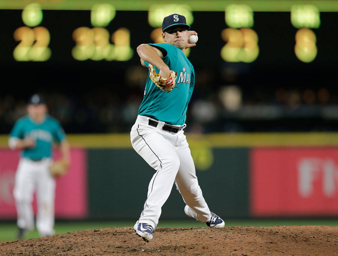 Mariners pitcher Marco Gonzales works against the Royals during a game on June 29, 2018, in Seattle. (AP Photo/John Froschauer)