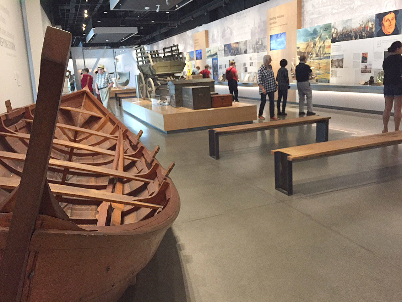 A Viking ship in the main exhibit at the Nordic Museum. (Aaron Swaney)