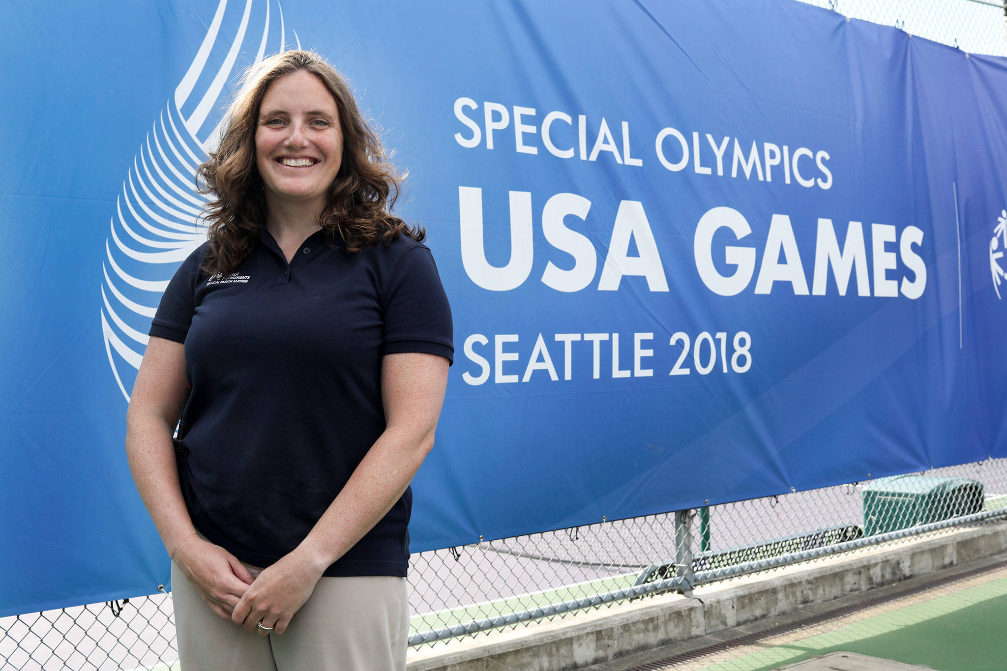 Jessie Fudge, an Everett sports medicine doctor, was the chief medical officer for the Special Olympics USA Games. She’s been volunteering her time for the past year, coordinating other physicians and nurses for the events. (Lizz Giordano / The Herald)