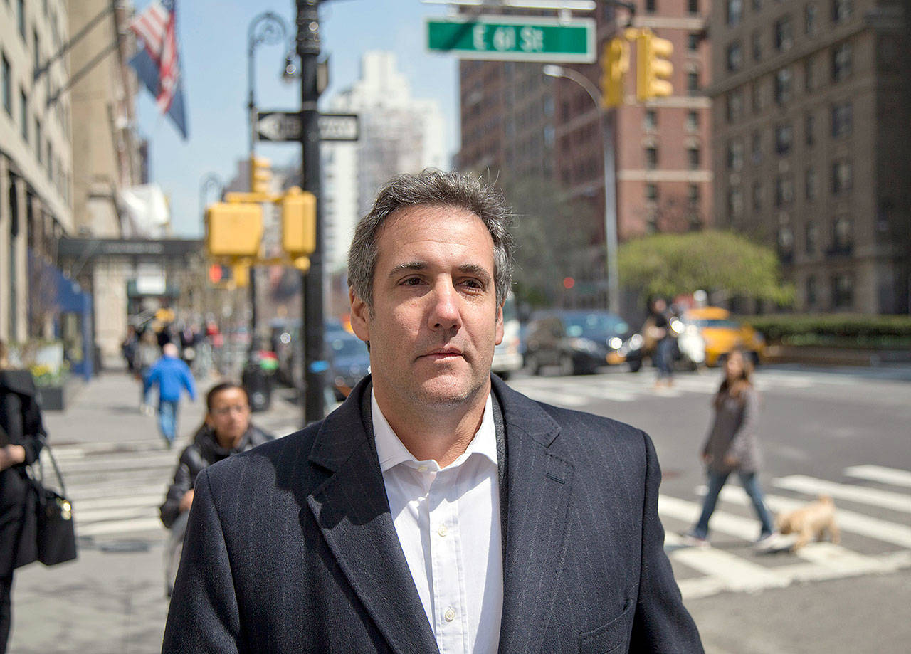 Michael Cohen, President Donald Trump’s longtime personal lawyer who is under investigation by federal prosecutors in New York. (AP Photo/Seth Wenig, File)
