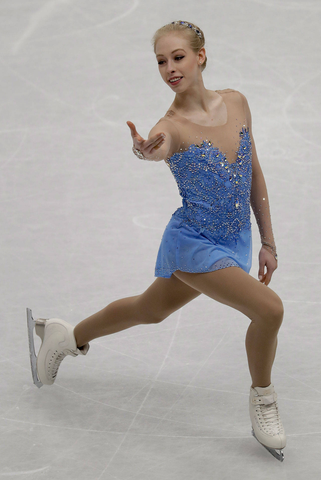 Bradie Tennell is the reigning U.S. women’s figure skating champion. (AP Photo/Luca Bruno)