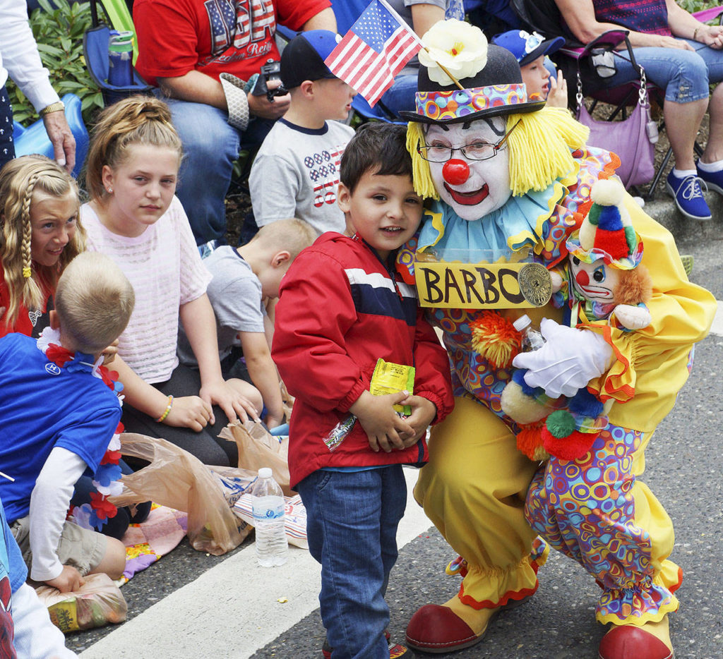 Barbo loves interacting with kids during Bothell’s Fourth of July parade. (Courtesy photo file)

