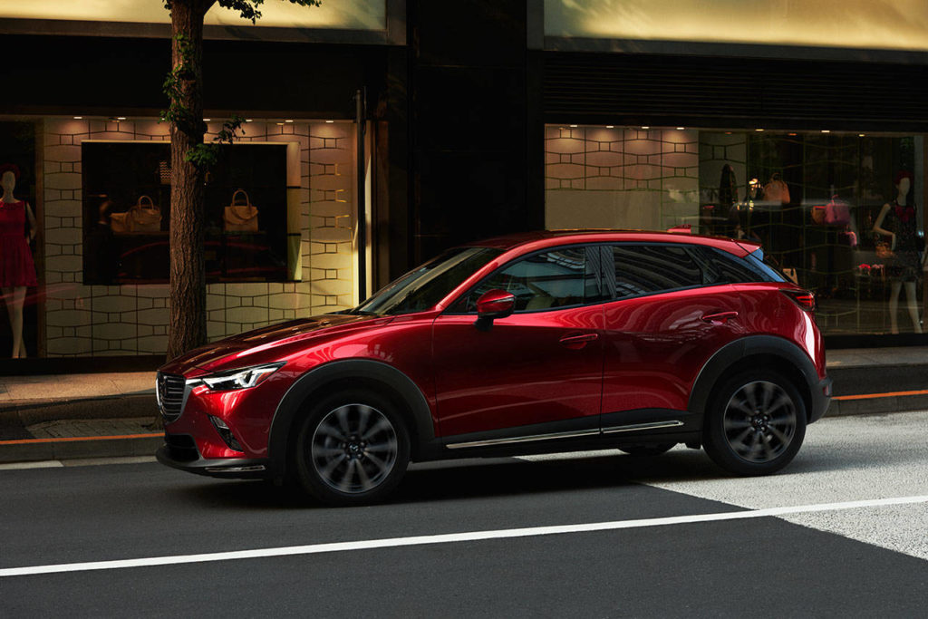 The 2019 Mazda CX-3 subcompact SUV is powered by a 2.0-liter engine with 148 horsepower, an increase of 2 over the previous model. (Manufacturer photo)

