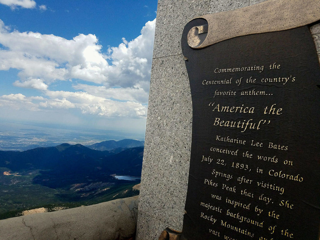 The U.S. Postal Service’s “O Beautiful” series of stamps, with one image by Lynnwood’s Kevin Ebi, was unveiled July 4 in Colorado Springs, Colorado. The series honors the song “America the Beautiful,” written by Katharine Lee Bates after she visited Colorado. (Courtesy U.S. Postal Service)
