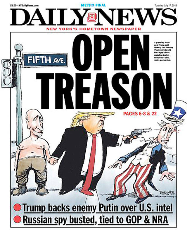 The front page of the New York Daily News on Tuesday.
