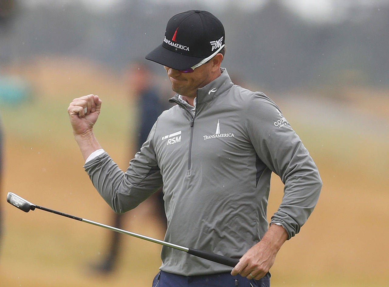Housemates Zach Johnson, Kisner share lead at British Open