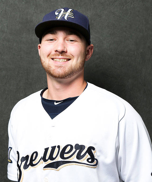 Edmonds-Woodway grad Tate Budnick plays for the Helena Brewers, a minor league affiliate of the Milwaukee Brewers. (Helena Brewers)