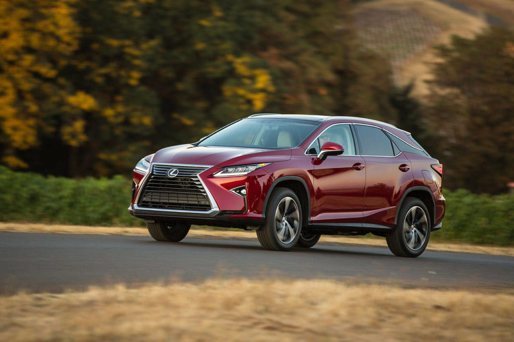After a flamboyant redesign in 2016, including a controversial spindle grille, sales of the Lexus RX 350 shot up. The spindle grille is now a Lexus trademark, seen across their model lineup. (Manufacturer photo)
