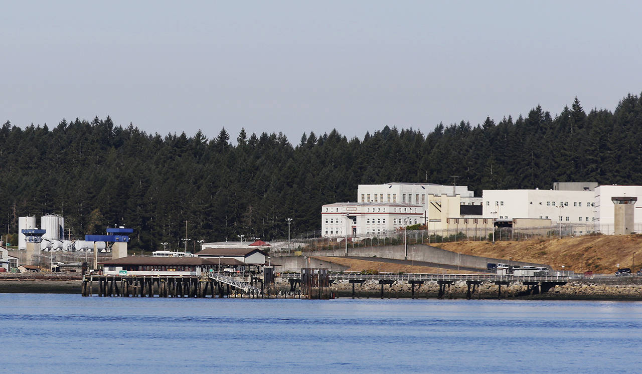 In this 2017 photo, the Special Commitment Center on McNeil Island is shown from a boat. (AP Photo/Ted S. Warren, file)