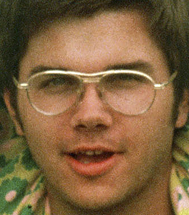In this 1975 photo, Mark David Chapman is seen at Fort Chaffee near Fort Smith, Arkansas. (AP Photo/Greg Lyuan, File)