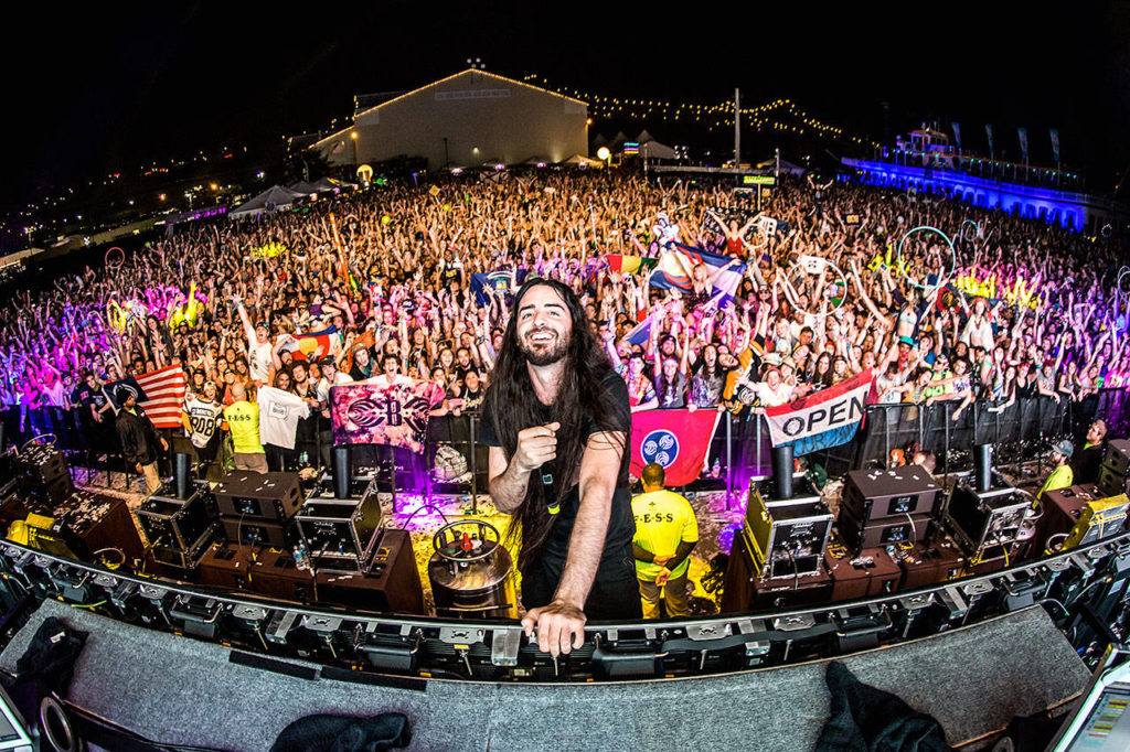 Bassnectar’s signature sound of dubstep, infused with elements of heavy metal and hip-hop, have earned him a loyal following of fans known as “bassheads.” (Bassnectar)
