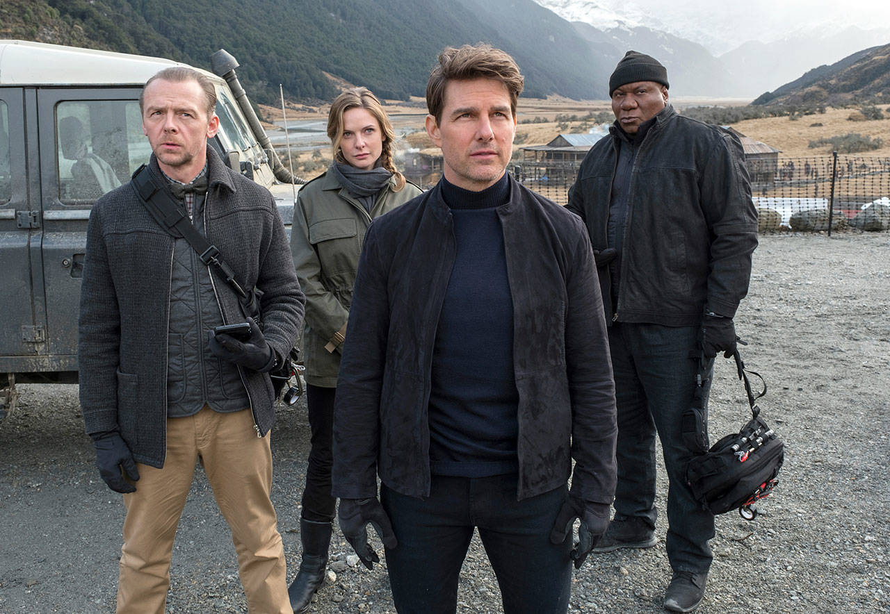 The Impossible Mission Force team returns: From left, Simon Pegg, Rebecca Ferguson, Tom Cruise and Ving Rhames. (Paramount Pictures)