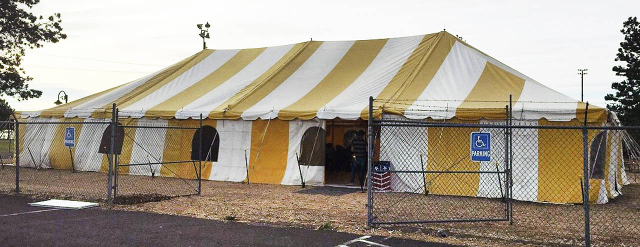 A large revival tent was among the items stolen from the Marysville Gospel Hall on July 21. (Marysville Gospel Hall)