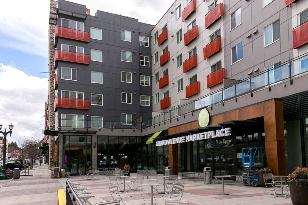 Farms & Market in Everett serves as the hub of the Grand Avenue Marketplace. (Kevin Clark / The Herald)
