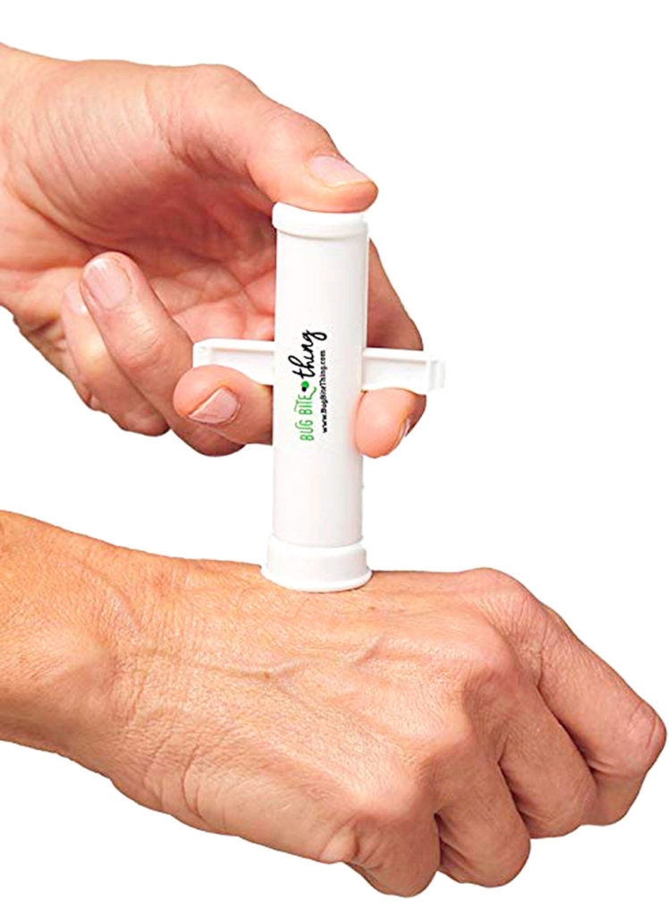 “The Bug Bite Thing” acts as a reverse syringe, sucking out the saliva and poison from bugs before the skin has a chance to form a welt. (Photo courtesy of Amazon)
