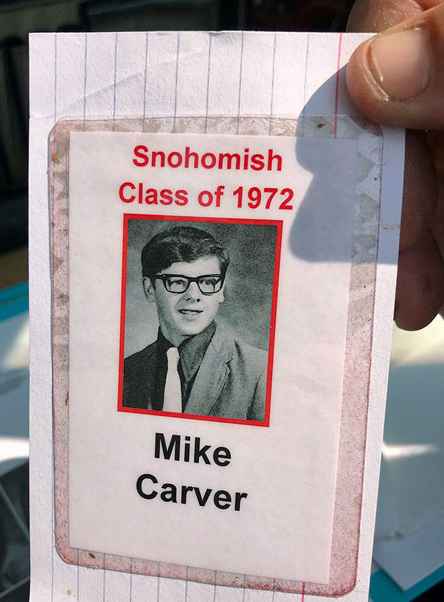 Mike Carver as he appeared in the Snohomish Class of 1972 yearbook (Andrea Brown / The Herald)