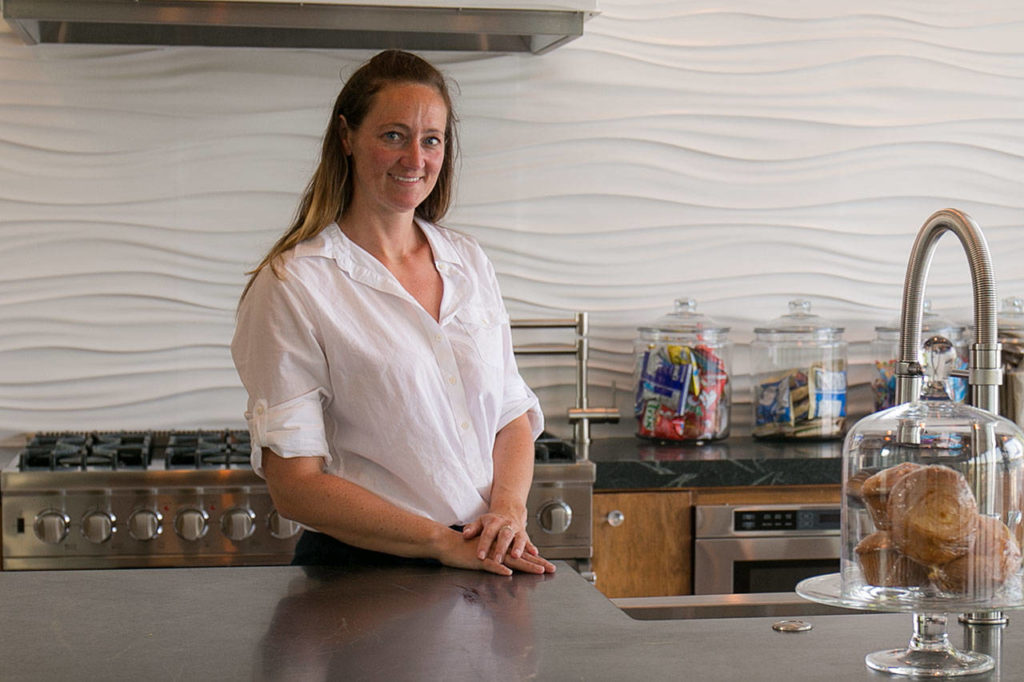 Adrianna Lower-Stephenson designed an extensive remodel of her 1962 house by famous Seattle architect Paul Kirk. The Lake Stevens home is on the market for $3.2 million. (Kevin Clark / The Herald)

