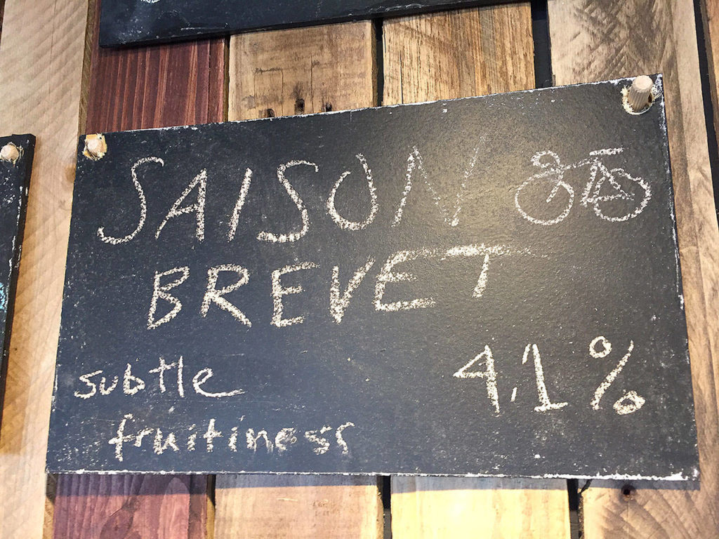 Saison Brevet, brewed by Burke-Gilman Brewing Co., which is right off the trail it’s named after, is a Hefeweizen style beer. (Aaron Swaney)
